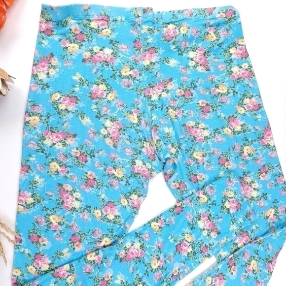 Farm Rio Blue Patterned Leggings Sz Xs - Picture 9 of 13